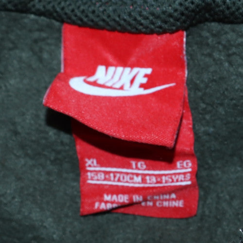 Nike Boys Olive & Grey Full Zip Hoodie Sweatshirt XL 13-15 Years Hooded