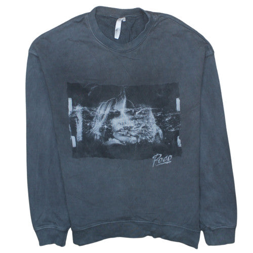 Poco by Pippa Men's Grey Graphic Print Sweatshirt Size S Cotton Crew Neck