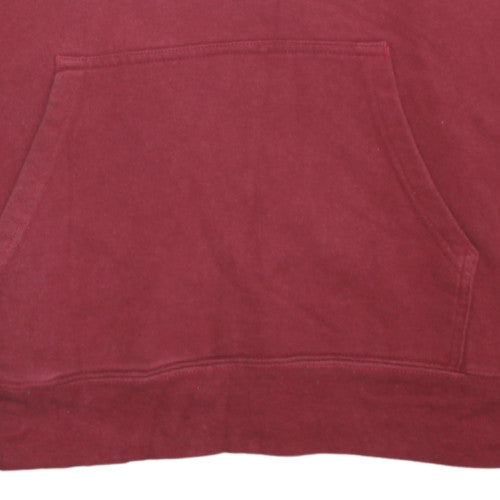 The North Face Mens Red Pullover Hoodie Size S Logo Fleece