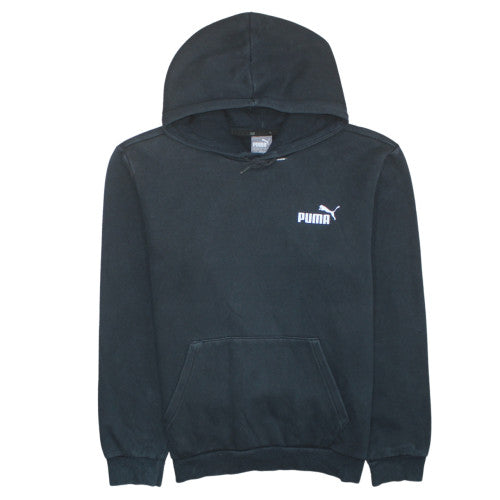 Puma Mens Black Pullover Hoodie Regular Fit Size M Sports Fleece