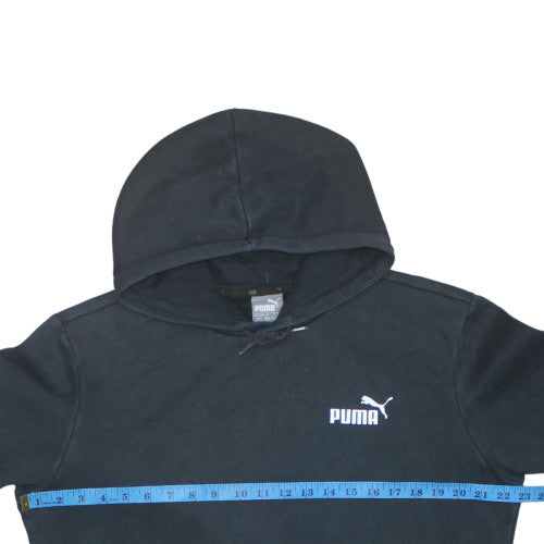 Puma Mens Black Pullover Hoodie Regular Fit Size M Sports Fleece