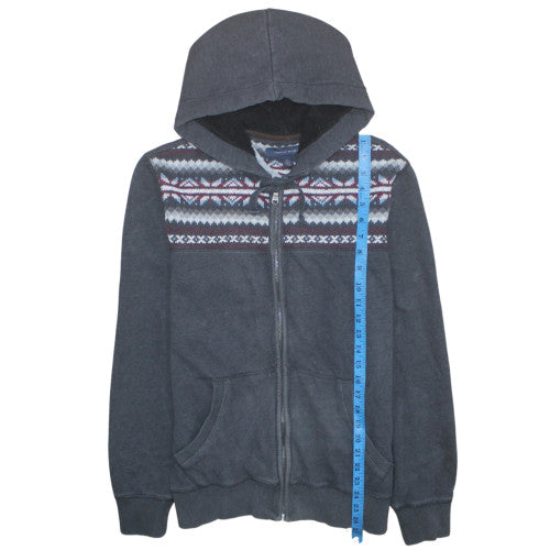 Tommy Hilfiger Men’s Grey Full Zip Fair Isle Hoodie Size M