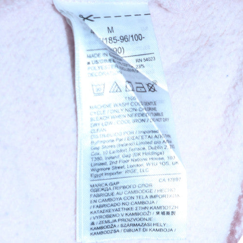 GAP Womens Pink Pullover Hoodie Medium Cotton Blend Logo Sweatshirt