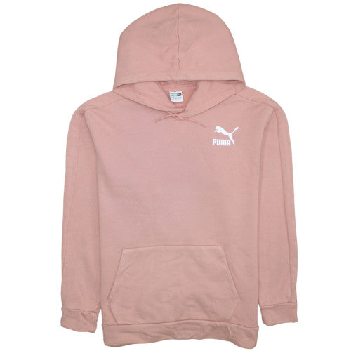 Puma Womens Pink Pullover Hoodie Size L Cotton Blend Sweatshirt