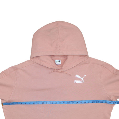 Puma Womens Pink Pullover Hoodie Size L Cotton Blend Sweatshirt