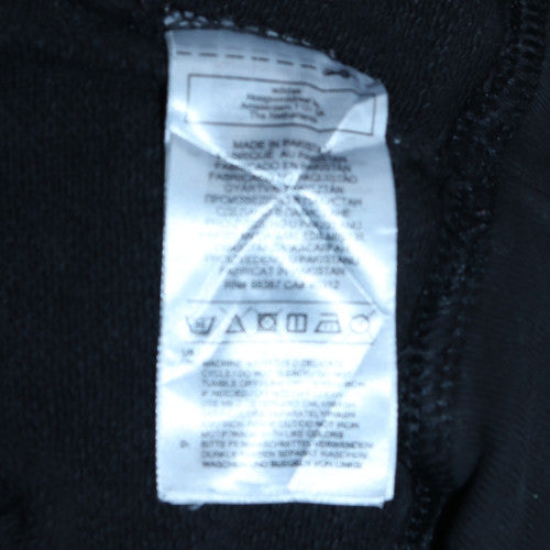 Adidas Womens Black Hooded Pullover Sweatshirt Size 14 Logo Trim