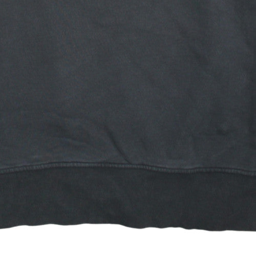 Adidas Womens Black Hooded Pullover Sweatshirt Size 14 Logo Trim