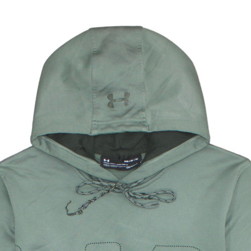 Under Armour Mens Green Pullover Hoodie Medium Loose Fit ColdGear