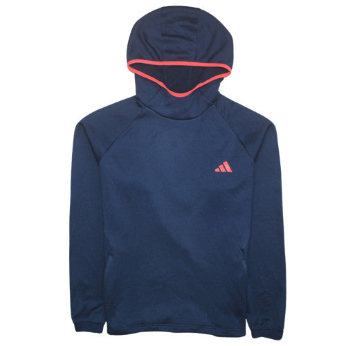 adidas Men's Blue Pullover Sports Hoodie Size L High Neck