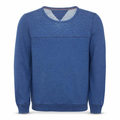 Hilfiger Denim Men's Blue Quilted Crew Neck Sweatshirt XL