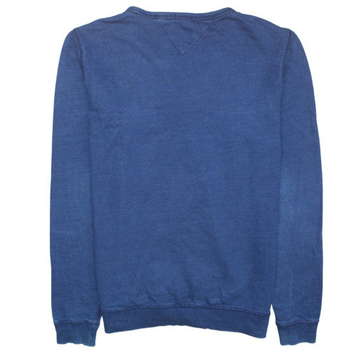 Hilfiger Denim Men's Blue Quilted Crew Neck Sweatshirt XL