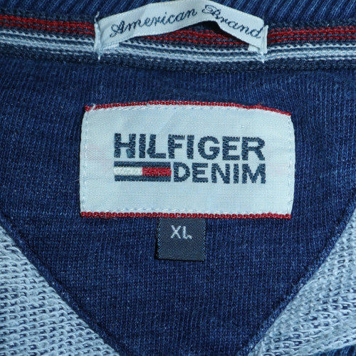 Hilfiger Denim Men's Blue Quilted Crew Neck Sweatshirt XL