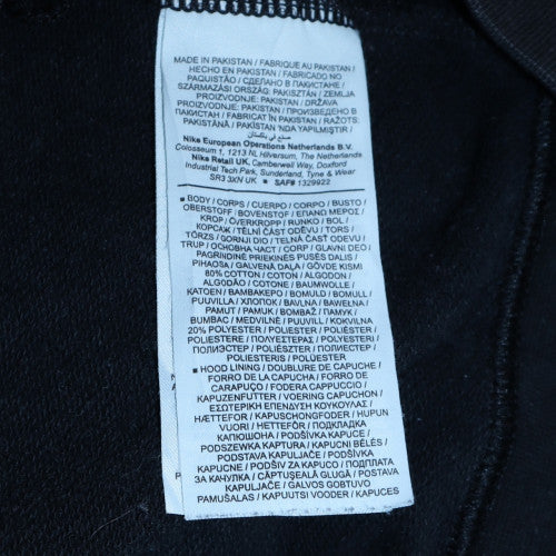Nike Men's Black Full Zip Fleece Hoodie Size M Regular Fit