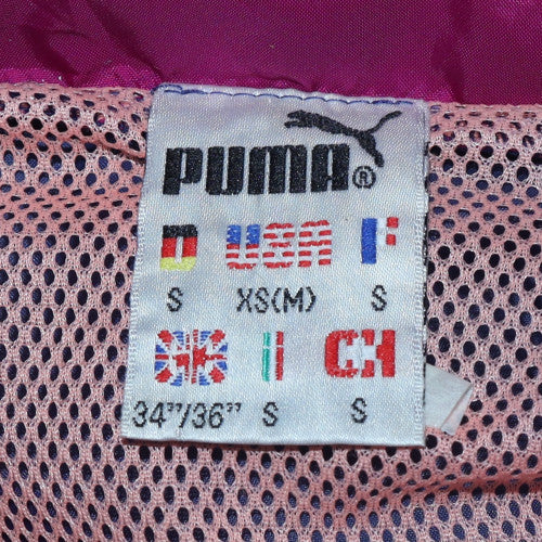 Puma Womens Blue Colourblock Windbreaker Jacket Size S Vintage