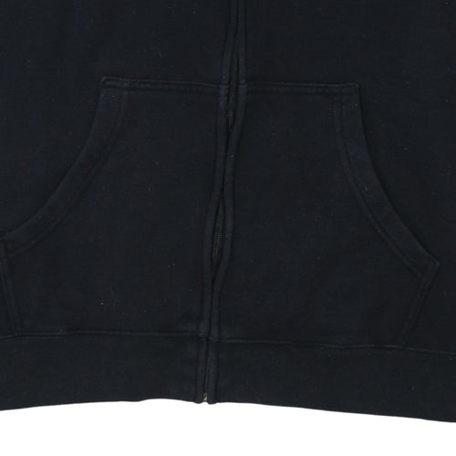 Champion Women Black Full Zip Hoodie Large Cotton Blend
