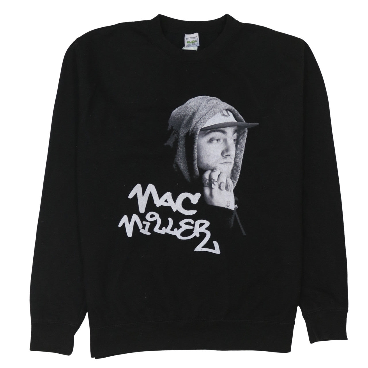 AWDis Mens Black Mac Miller Graphic Pullover Sweatshirt L
