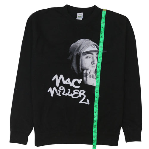 AWDis Mens Black Mac Miller Graphic Pullover Sweatshirt L