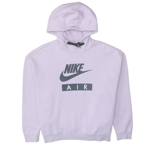 Nike Women’s Lilac Hoodie L Pullover Cotton Blend Logo Print