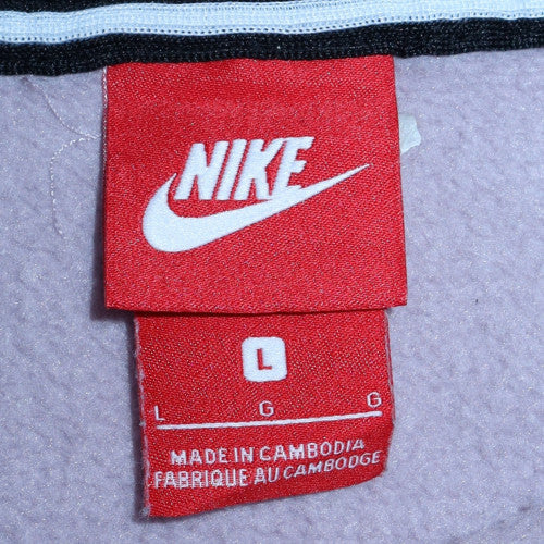 Nike Women’s Lilac Hoodie L Pullover Cotton Blend Logo Print