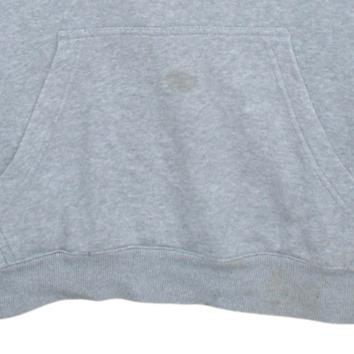 Adidas Mens Grey Pullover Hoodie M Sports Fleece Graphic Logo