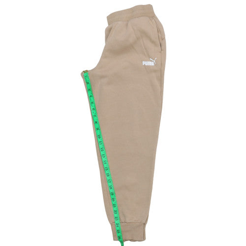 Puma Women's Beige Jogger Trousers M Fleece Lined Casual