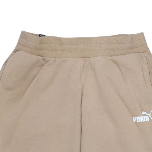Puma Women's Beige Jogger Trousers M Fleece Lined Casual