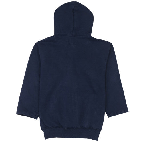 Superdry Men's Blue Full Zip Hoodie Size M Graphic Embroidered Fleece