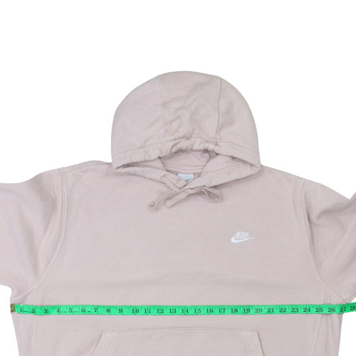 Nike Women Beige Pullover Hoodie L Fleece Lined Casual Sportswear