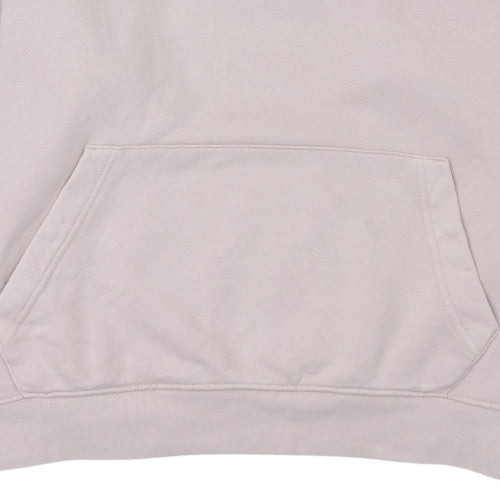 Nike Women Beige Pullover Hoodie L Fleece Lined Casual Sportswear