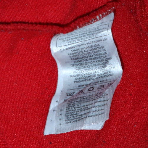 Adidas Mens Red Hoodie XL Pullover Hooded Sweatshirt with Logo Trim