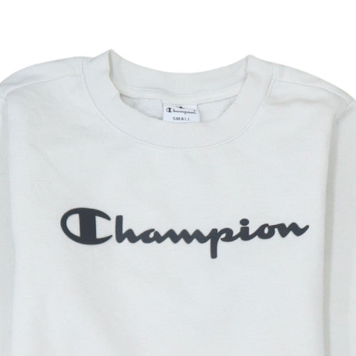 Champion Women's White Small Pullover Sweatshirt with Logo