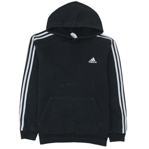 Adidas Men’s Black Pullover Hoodie M Sports Fleece Logo Athletic