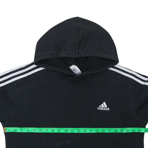 Adidas Men’s Black Pullover Hoodie M Sports Fleece Logo Athletic