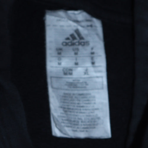 Adidas Men’s Black Pullover Hoodie M Sports Fleece Logo Athletic