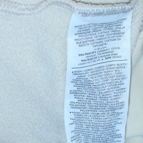 Nike Men's Beige 2XL Pullover Hoodie Fleece Sweatshirt