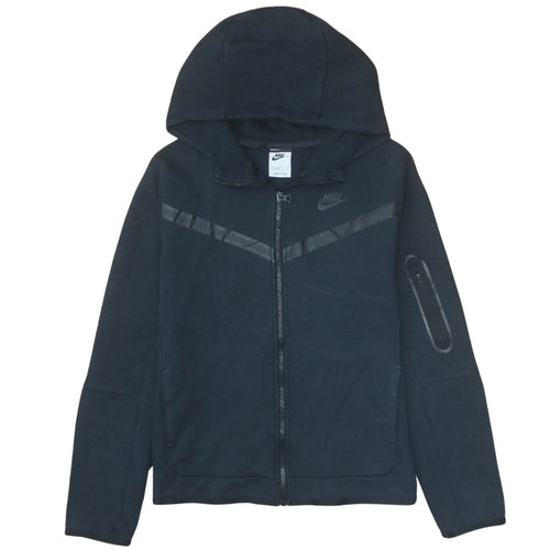 Nike Boys Black Full Zip Hoodie XL (158-170cm) Fleece Sweatshirt