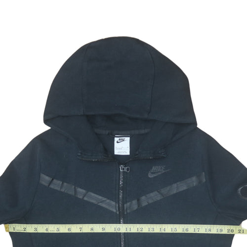 Nike Boys Black Full Zip Hoodie XL (158-170cm) Fleece Sweatshirt