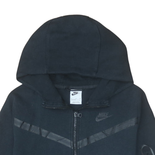 Nike Boys Black Full Zip Hoodie XL (158-170cm) Fleece Sweatshirt
