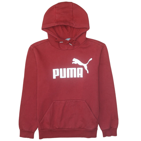Puma Mens Red Pullover Hoodie Small Hooded Sweatshirt