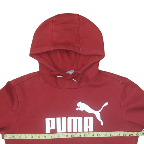 Puma Mens Red Pullover Hoodie Small Hooded Sweatshirt