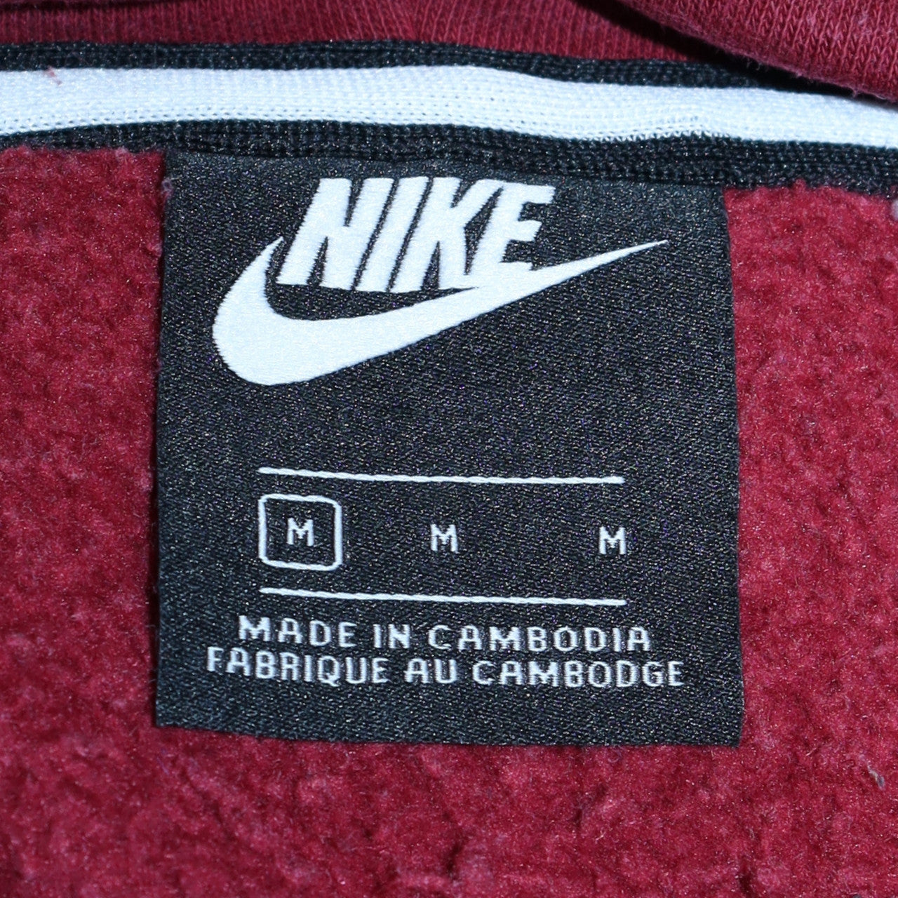 Nike Mens Red Half Zip Hooded Sweatshirt Size M Fleece Pullover