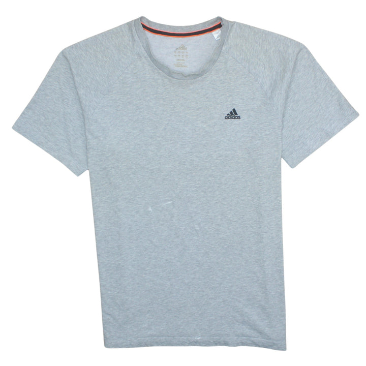 Adidas Men's Grey Crew Neck Short Sleeve Sports T-Shirt Medium