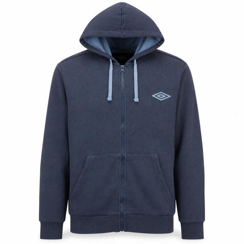 Umbro Men's Blue Full Zip Hoodie Size L Sportswear Hooded Sweatshirt