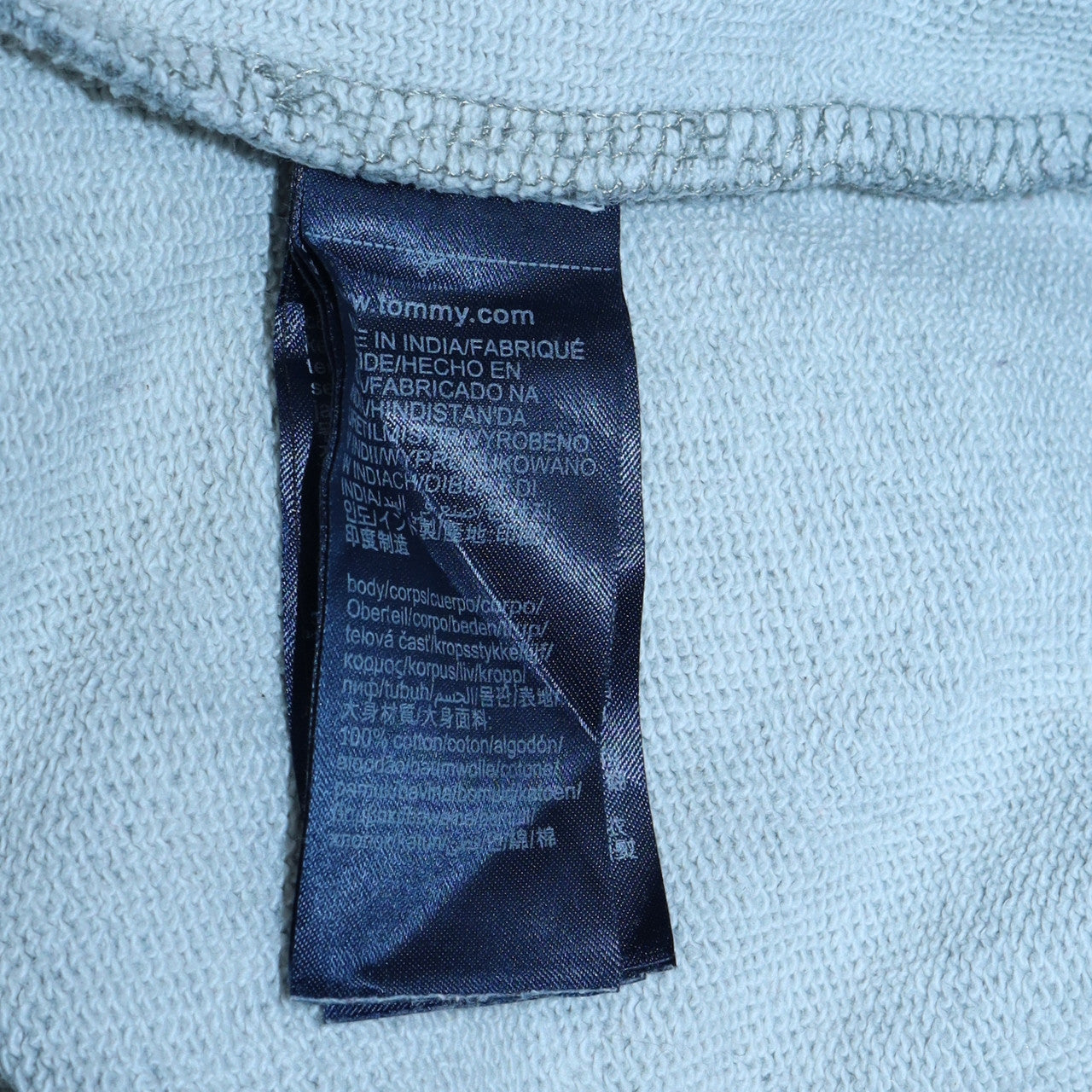 Tommy Hilfiger Men’s Grey Logo Pullover Sweatshirt Size L Vintage Fit