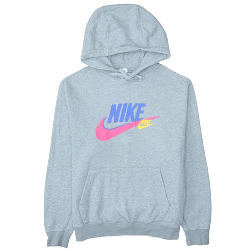 Nike Men's Grey Pullover Hoodie M Graphic Logo Sportswear