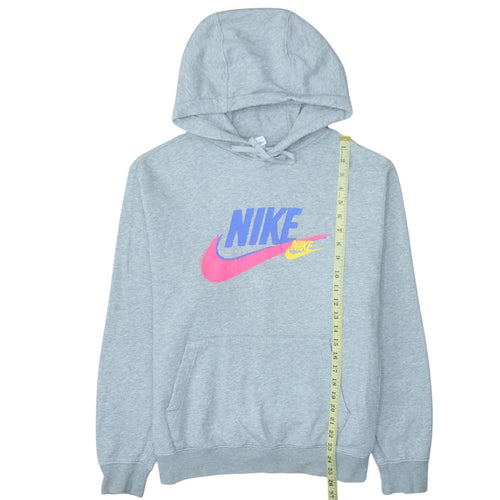 Nike Men's Grey Pullover Hoodie M Graphic Logo Sportswear