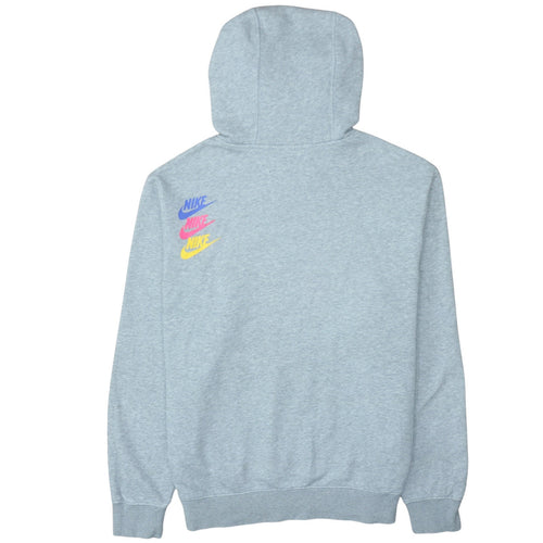 Nike Men's Grey Pullover Hoodie M Graphic Logo Sportswear