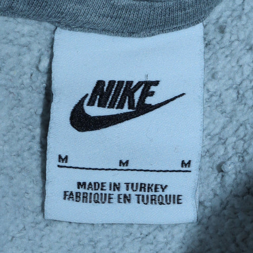 Nike Men's Grey Pullover Hoodie M Graphic Logo Sportswear