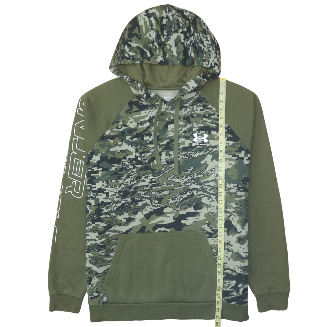 Under Armour Men's Green Camouflage Pullover Hoodie 2XL