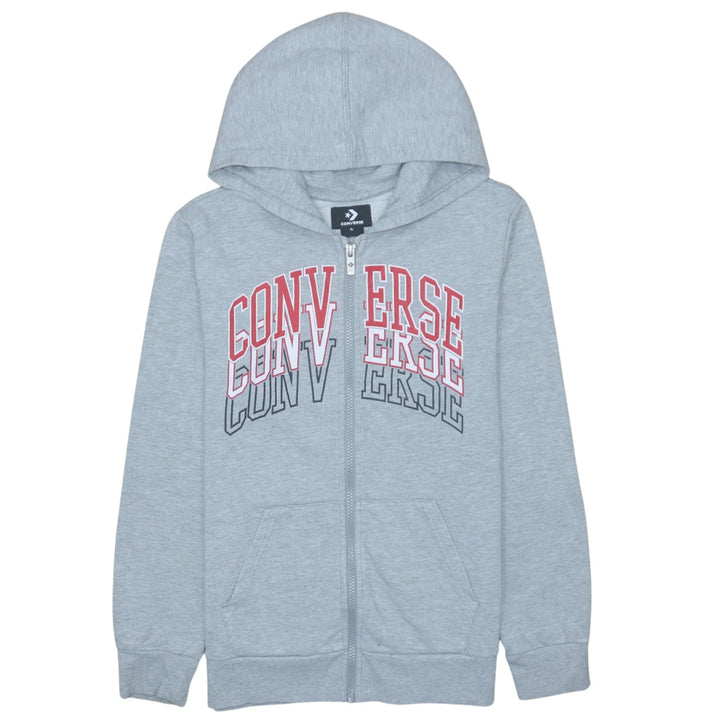 Converse Boys Grey Full Zip Logo Hoodie 12-13 Years